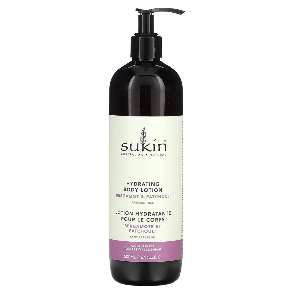Sukin Bergamot and Patchouli Scent Hydrating Body Lotion for Women 16.9Oz (500ml)